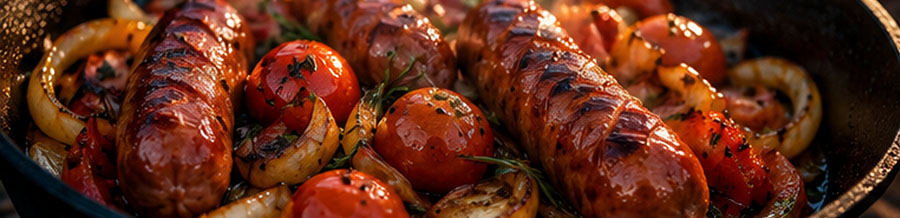 Juicy Campfire Skillet Sausages & Vegetables | Solo Camping ASMR